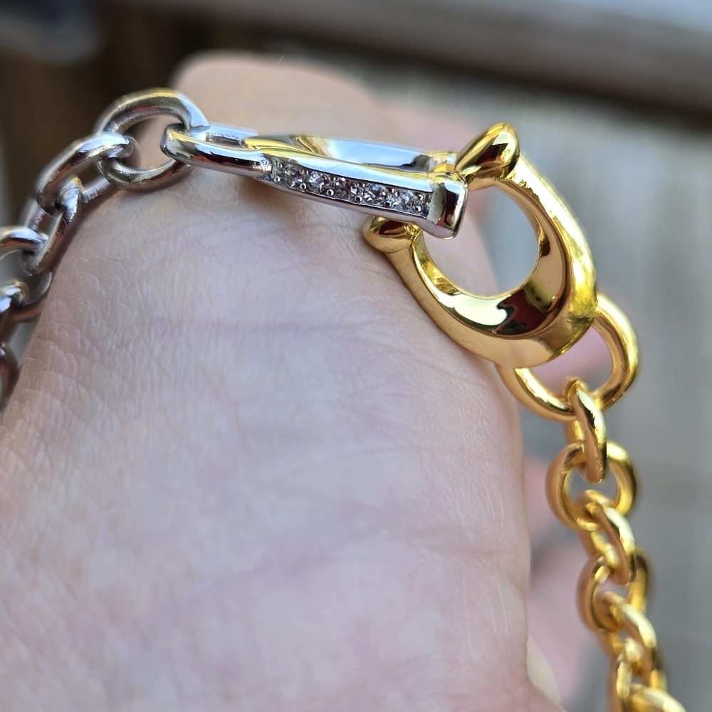 Coach Two-Tone Gold and Silver Bracelet - Picture 5 of 7